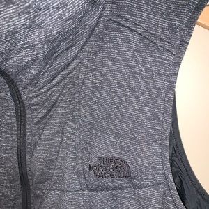 The North Face zip front puffer vest black & grey